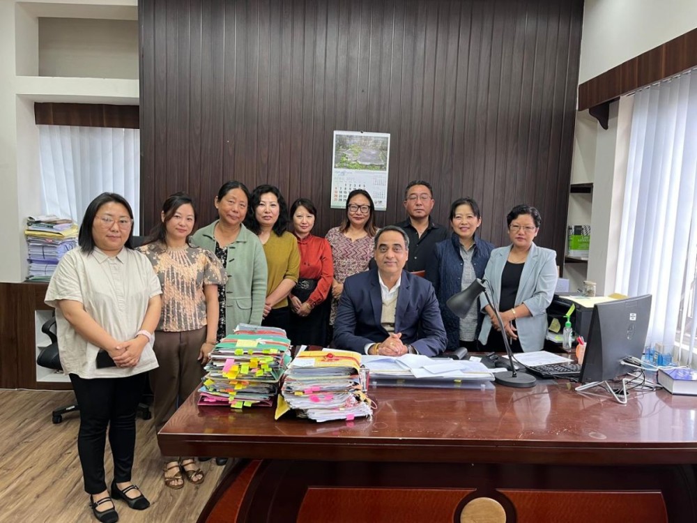 Anoop Khinchi, Commissioner & Secretary of Health and Family Welfare and other officials during the meeting held to strengthen the implementation of the EVTHS programme on April 11 in Kohima.